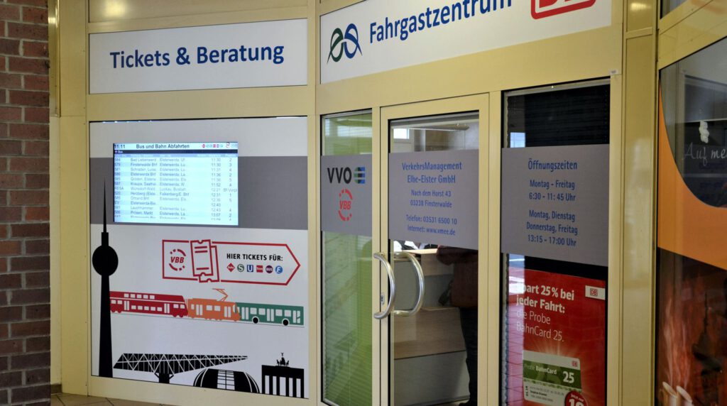 Öffnungszeiten im Fahrgastzentrum Bahnhof Elsterwerda